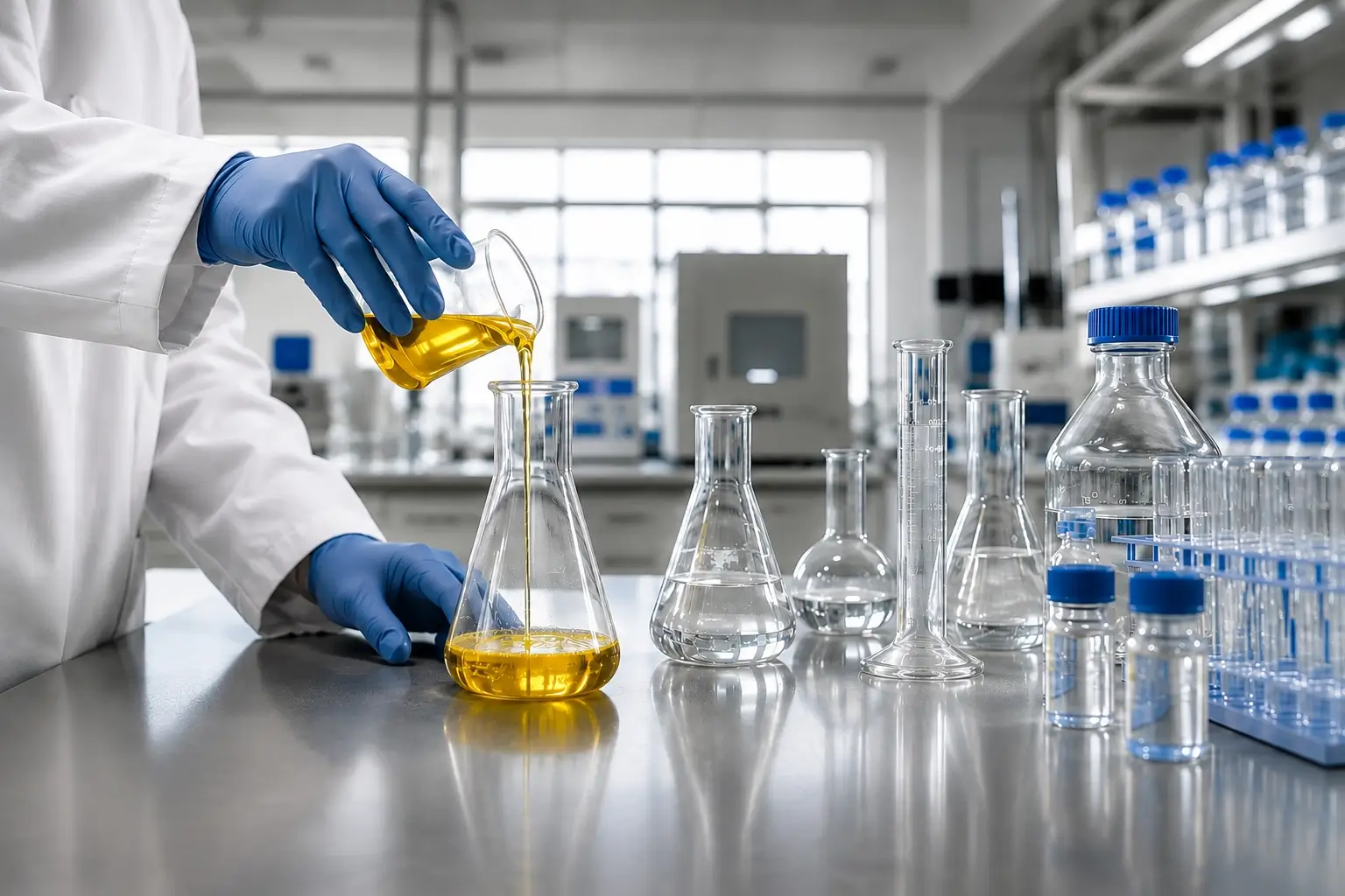 Investigação e desenvolvimento em laboratório